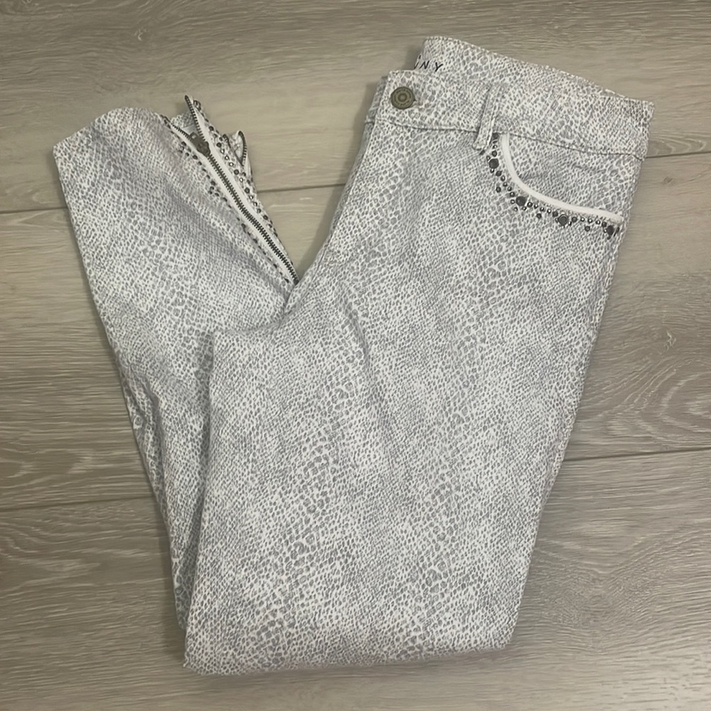 WHBM the skinny cropped snake print